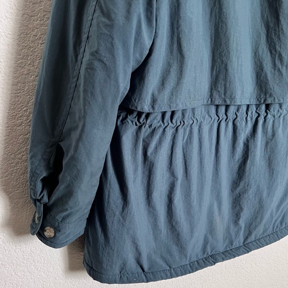 L.L. Bean Blue & Tan Gore Tex Hooded Insulated Winter Storm Coat Large - Picture 6 of 16